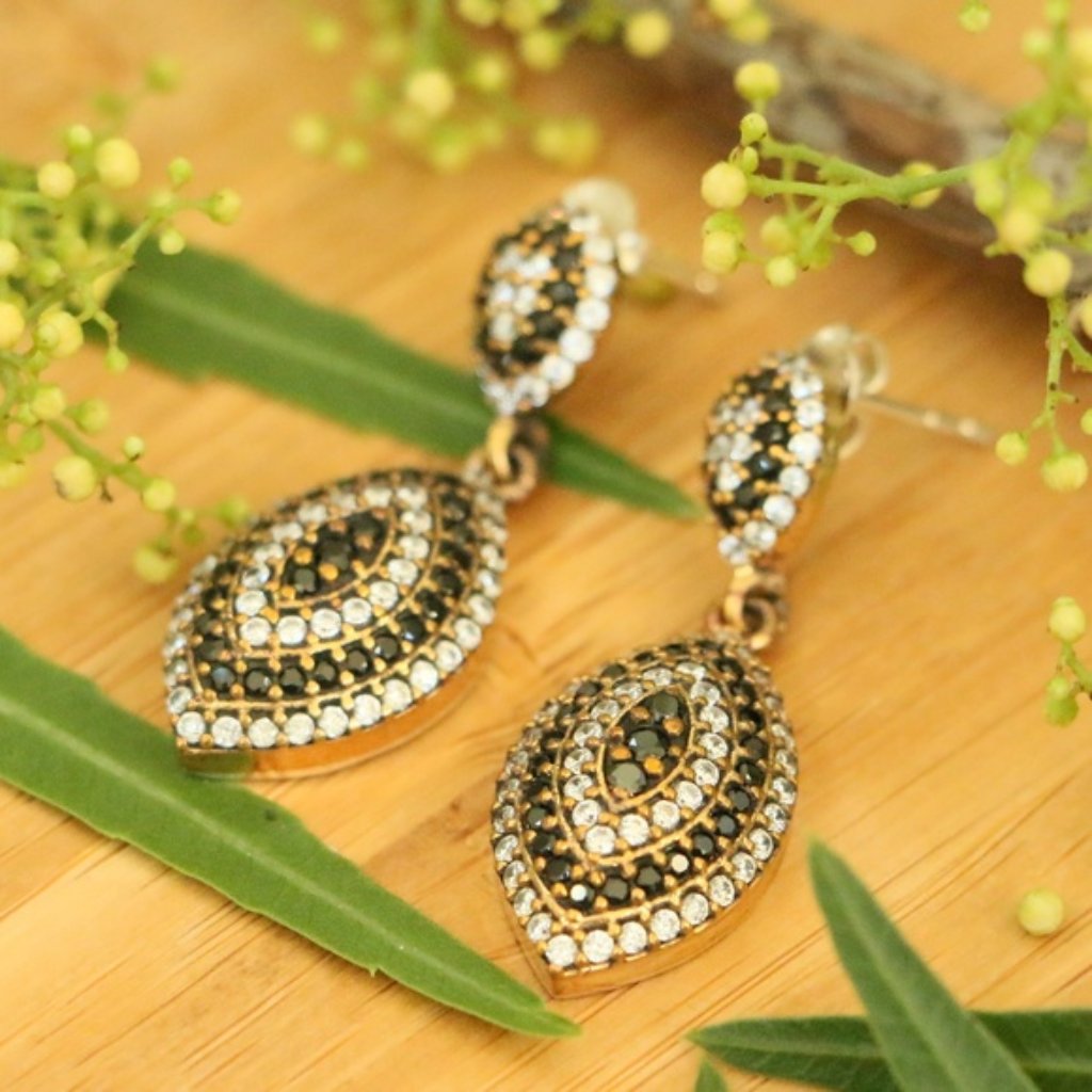925 Sterling Silver Topaz Earrings